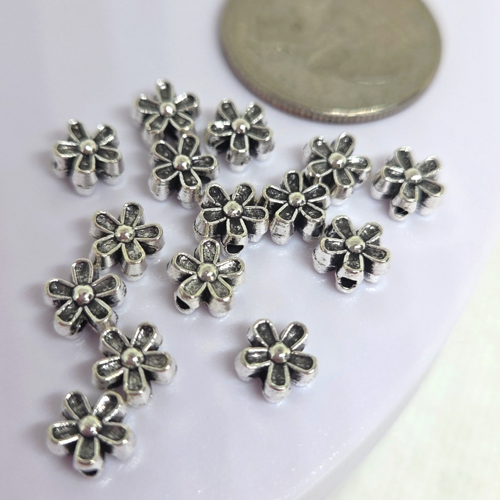 Flower Spacer Beads,  Alloy 15 Beads.